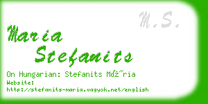 maria stefanits business card